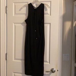 Long black dress with beautiful details on back